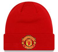 New Era Mens Manchester United Essentials Knitted Cuffed Winter Beanie Hat - Red