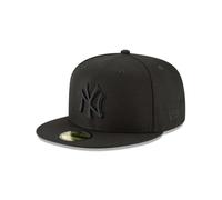 New Era Mens MLB Basic NY Yankees 59fifty Fitted Cap, Black/Black - Black - Medium