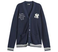 New Era Men's MLB New York Yankees Script Cardigan Navy XL