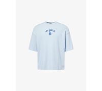 New Era Mens New Era La Dodgers mlb Waffle Cotton-Blend T-Shirt Blue S