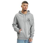 New Era Mens New York Yankees MLB Script Team Pullover Hoody Hoodie - S Grey