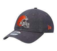 New Era Men's NFL Icon Core Classic 2.0 9TWENTY Adjustable Hat, Cleveland Browns Graphite, One Size