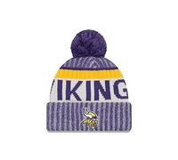 New Era Men's NFL Sideline Bobble Knit Minnesota Vikings Beanie, Purple, One Size