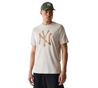 New Era Men's Nos MLB Regular Tee Neyyan Stnwht T-Shirt Light Beige