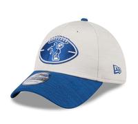 New Era Men's Stone/Royal Indianapolis Colts 2024 Sideline Historic 39THIRTY Flex Hat