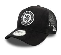 NEW ERA CHELSEA FC TRUCKER CAP.BLACK FAUX SUEDE FOOTBALL SNAP BASEBALL HAT W24