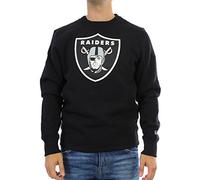 New Era Men's Team Logo Crew Oakland Raiders Long Sleeve Sweatshirt, Black, Large