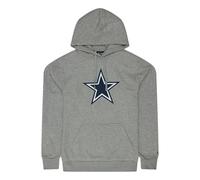New Era Men's Team Logo Hoody Dallas Cowboys Long Sleeve Hoodie, Heather Grey, Medium
