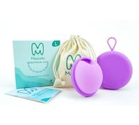 New Era Menstrual Disc with Overflow Rim Shield. Reusable, Sustainable & Ultra Comfortable. Alternative to Tampons, Menstrual Cups & Pads, Leak Proof & Mess-Free Period Sex by Mascoto® (Large Violet)