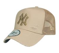 New Era Mesh Trucker Cap Distressed New York Yankees Camel