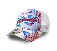 New Era Miami Heat NBA Vice Collection Floral White Adjustable Trucker Cap - One-Size
