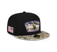 New Era Minnesota Vikings NFL On Field 2021 Salute to Service Black 59Fifty Basecap