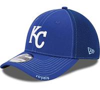 New Era MLB 39Thirty Neo Team Color Primary Logo Strech Fit Flex Baseball Cap Hat, Kansas City Royals, Large-X-Large