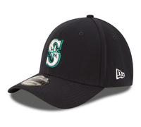 New Era MLB 39Thirty Team Classic Stretch Flex Fit Team Color Primary Logo Primary Logo Baseball Cap Hat - Seattle Mariners Navy - Small-Medium