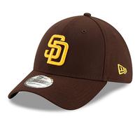 New Era MLB 39Thirty Team Classic Stretch Flex Fit Team Color Primary Logo Primary Logo Baseball Cap Hat - San Diego Padres Brown - Large-X-Large