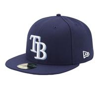 New Era MLB 59FIFTY Team Color Authentic Collection Fitted On Field Game Cap Hat (7 7/8 Tampa Bay Rays)