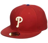New Era MLB 59FIFTY Team Color Authentic Collection Fitted On Field Game Cap Hat, Philadelphia Phillies, 7.875