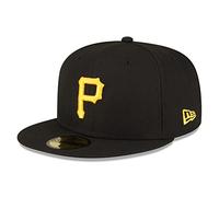 New Era MLB 59FIFTY Team Color Authentic Collection Fitted On Field Game Cap Hat, Pittsburgh Pirates Black, 7