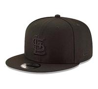 New Era MLB 9FIFTY Black Adjustable Snapback Hat Cap One Size Fits All, St. Louis Cardinals, One size
