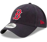 New Era MLB Khaki Core Classic 9TWENTY Adjustable Hat Cap One Size Fits All, Boston Red Sox Navy, One Size