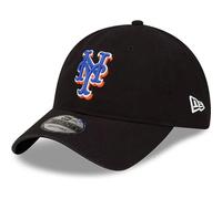 New Era MLB Khaki Core Classic 9TWENTY Adjustable Hat Cap One Size Fits All, New York Mets Black, One size