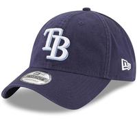 New Era MLB Khaki Core Classic 9TWENTY Adjustable Hat Cap One Size Fits All, Tampa Bay Rays Navy, One size