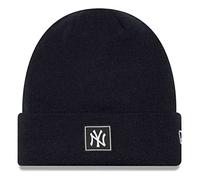 New Era Mens New York Yankees MLB Team Logo Cuffed Beanie Hat - Black