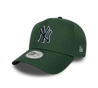 New Era Adult 9Forty Aframe Outline Script MLB New York Yankees Baseball Cap Dark Green
