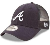 New Era MLB The League 9FORTY Team Color Primary Logo Mesh Trucker Adjustable Hat Cap One Size Fits All, Atlanta Braves, One size