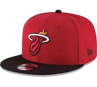 New Era NBA 2-Tone 9FIFTY Adjustable Snapback Hat Cap One Size Fits All, Miami Heat, One size