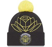 New Era NBA 2022 City Edition Team Knit Bobble Hat (Black - Golden State Warriors)