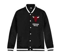 New Era Nba Chicago Bulls Logo Varsity Jacket Black