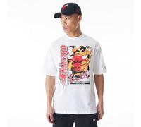 New Era NBA Flame Print Oversized T-Shirt Chicago Bulls Whitete Red