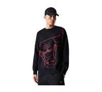 New Era Nba Knit Chicago Bulls Sweatshirt Black