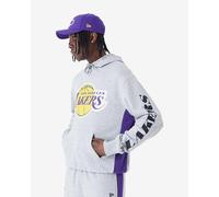 New Era NBA Mesh Panel OS Los Angeles Lakers Hoodie Grey - XL