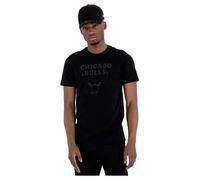 New Era Nba Regular Chicago Bulls Short Sleeve T-shirt Black S Men