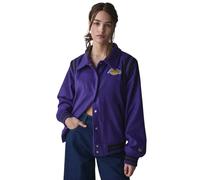 New Era NBA Women's Collared Varsity Jacket, Los Angeles Lakers - Purple, L