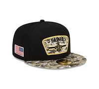 New Era New Orleans Saints NFL On Field 2021 Salute to Service Black 59Fifty Basecap