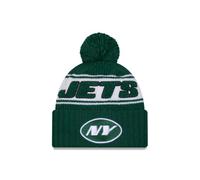 New Era New York Jets NFL 2024 Sideline Sport Knit Green Bobble Hat