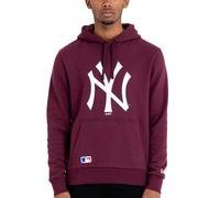 New Era New York NY Yankees MLB Team Logo Pullover Sweatshirt Hoodie - Maroon