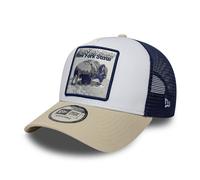 NEW ERA NEW YORK STATE BISON TRUCKER CAP.9FORTY WHITE BEIGE BASEBALL HAT S26