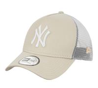 New Era New York Yankees 9FORTY A-Frame MLB Baseball Trucker Cap Hat - Cream