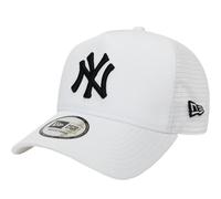 New Era New York Yankees Essential A-Frame Trucker cap white black.