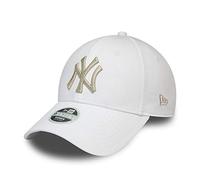 New Era New York Yankees 9forty Adjustable Women Cap Metallic Logo White/Silver - One-Size