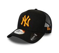 New Era New York Yankees A Frame Adjustable Trucker Cap Diamond Era Black/Neon Orange - One-Size