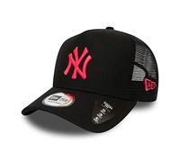 New Era New York Yankees A Frame Adjustable Trucker Cap Diamond Era Black/Neon Pink - One-Size
