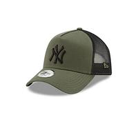 New Era New York Yankees A Frame Adjustable Trucker Cap League Essential Olive/Black - One-Size