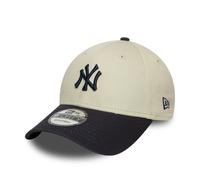 NEW ERA NEW YORK YANKEES BASEBALL CAP.9FORTY COLOUR BLOCK NAVY CREAM HAT W25