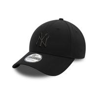 NEW ERA NEW YORK YANKEES BASEBALL CAP.9FORTY MLB INFILL BLACK ADJUSTABLE HAT W24