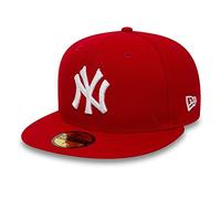 New Era New York Yankees Cap 59Fifty Basecap Baseball Fitted Kappe MLB Rot - 6 7/8-55cm (S)